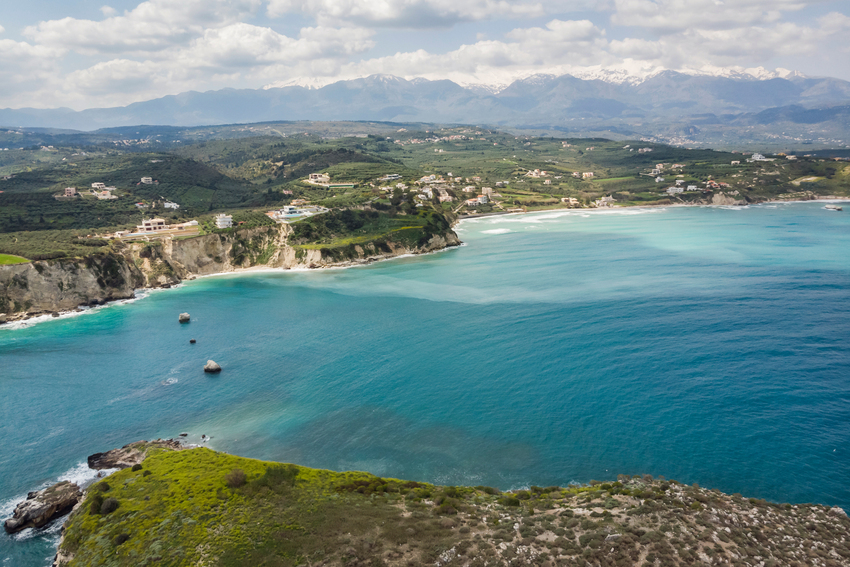 Almyrida and Kalyves from Above