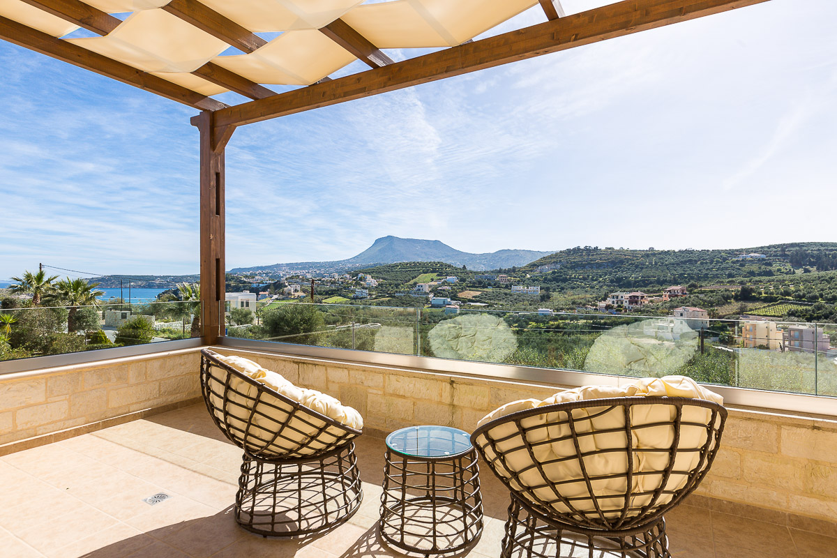 View from mountain villas in Crete - villa rentals in Chania